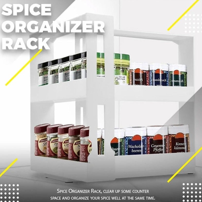 Multi-Function Seasoning Storage Rack Kitchen Rotating Spice Bottle  Organizer Pill Cosmetic Storage Shelf Kitchen Accessories